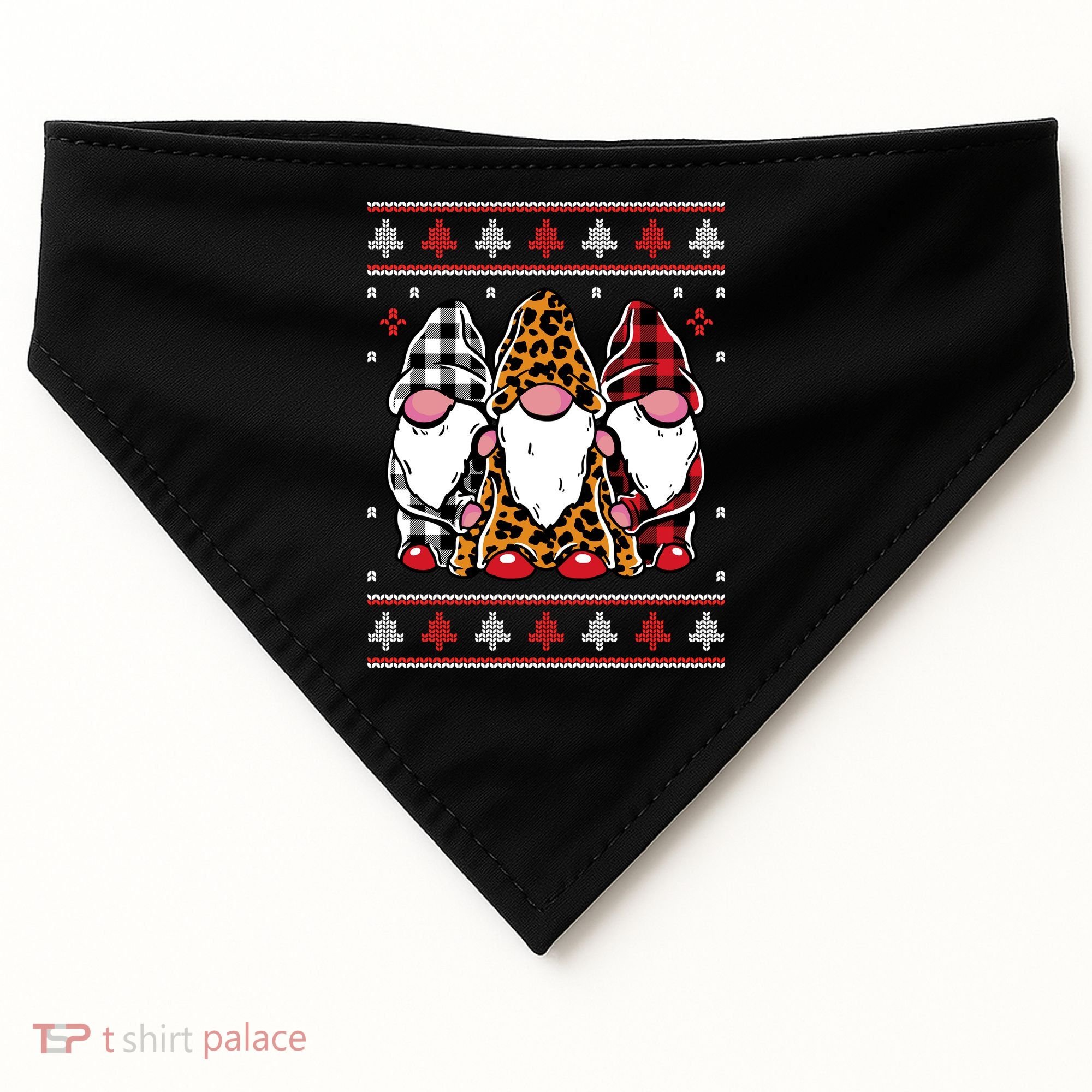 Ugly Christmas Gnomes USA-Made Doggie Bandana