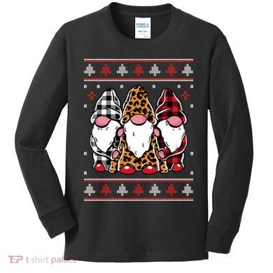 Ugly Christmas Gnomes Kids Long Sleeve Shirt