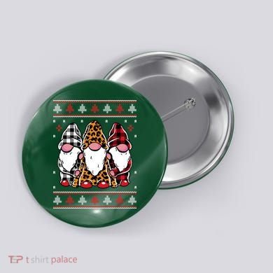 Ugly Christmas Gnomes Button