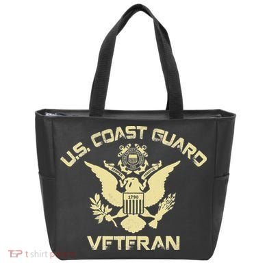 U.S. Coast Guard Veteran Eagle Vintage Veterans Day Tote Bag