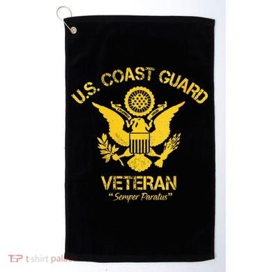 U.S. Coast Guard Veteran Eagle Vintage Veterans Day Golf Towel