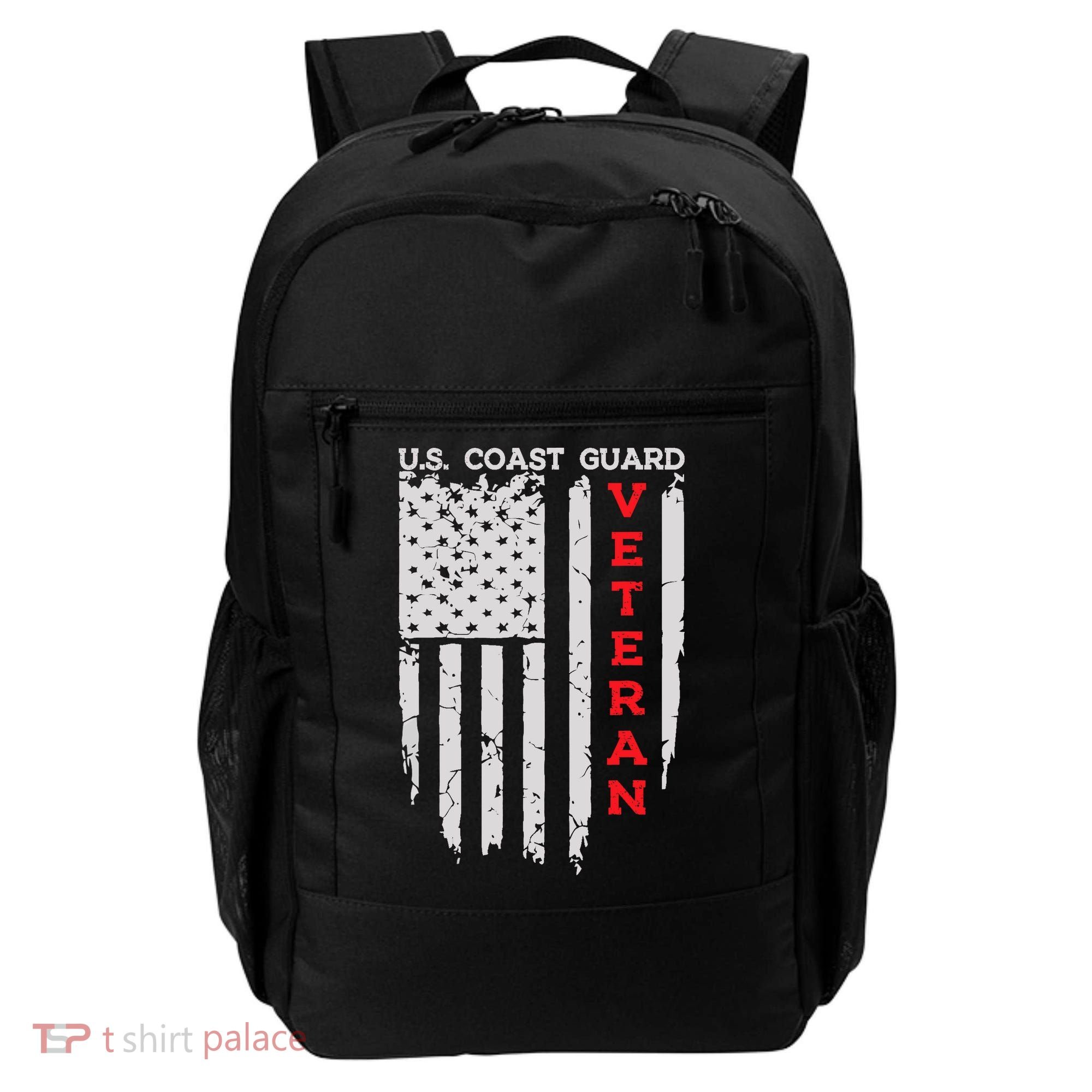 Us Coast Guard Veteran Uscg American Flag Backpack