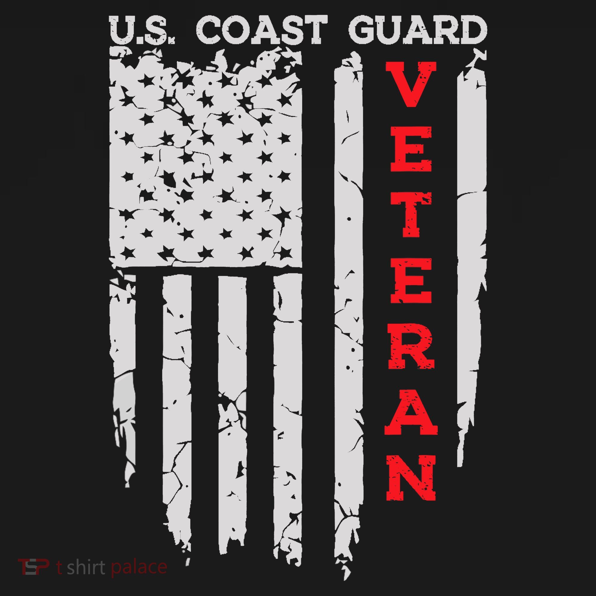 Us Coast Guard Veteran Uscg American Flag Backpack