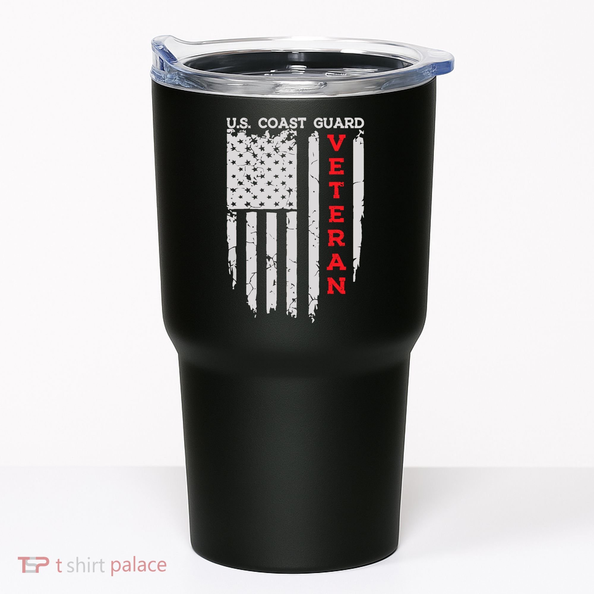 Us Coast Guard Veteran Uscg American Flag Tumbler