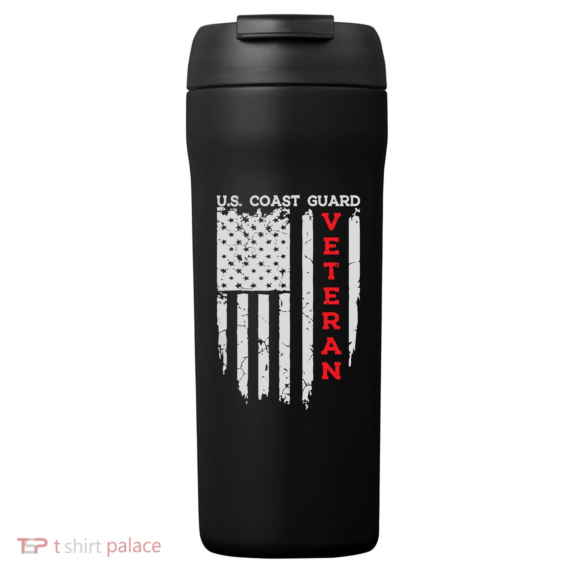 Us Coast Guard Veteran Uscg American Flag 24oz Duet Stainless Steel Tumbler
