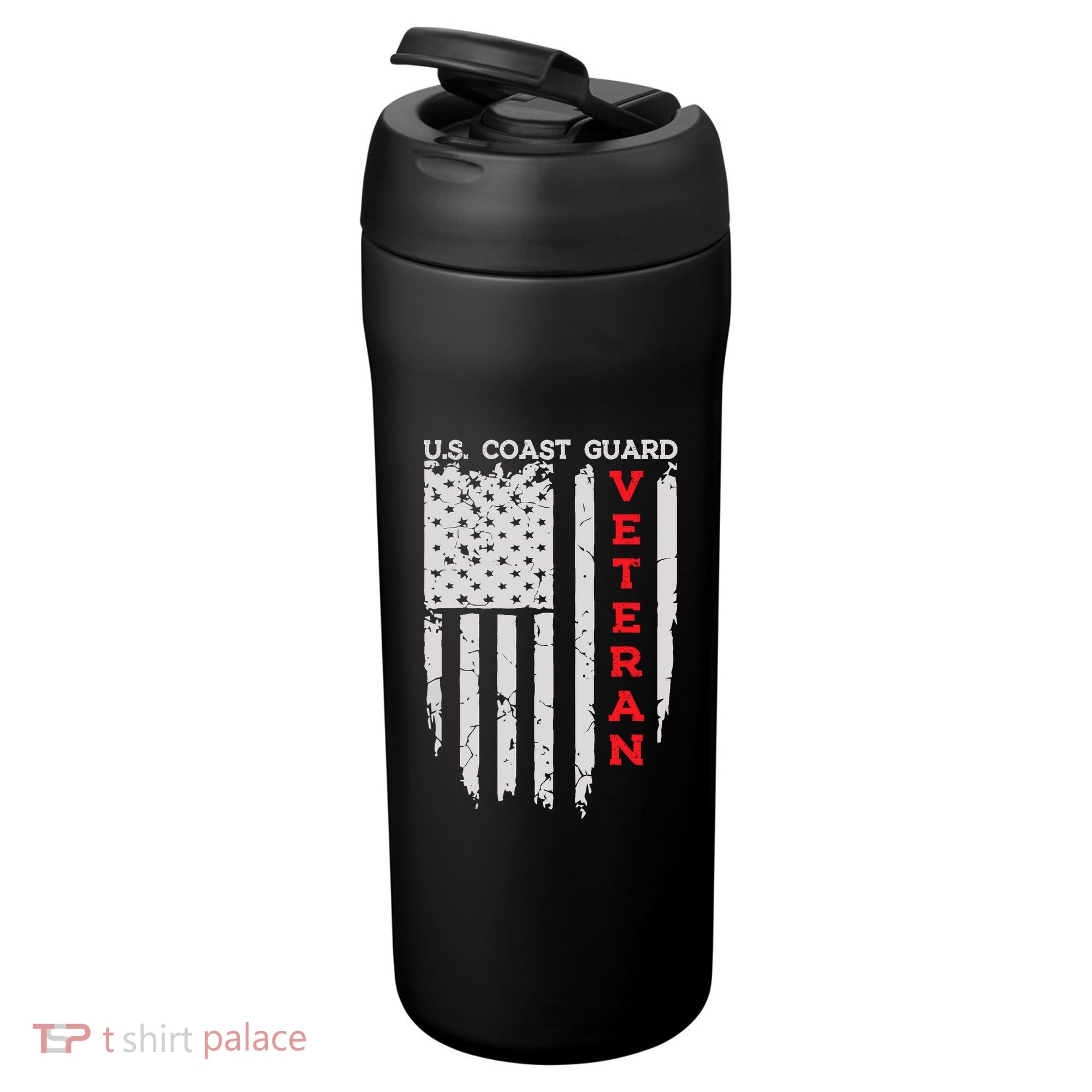 Us Coast Guard Veteran Uscg American Flag 24oz Duet Stainless Steel Tumbler