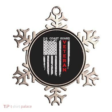 Us Coast Guard Veteran Uscg American Flag Ornament