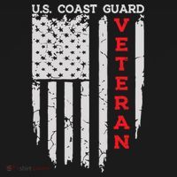 Us Coast Guard Veteran Uscg American Flag Ornament thumb 1