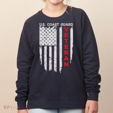 Us Coast Guard Veteran Uscg American Flag Women's Sweatshirt