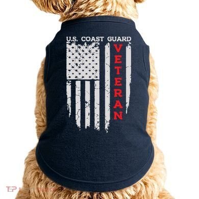 Us Coast Guard Veteran Uscg American Flag Doggie Tank