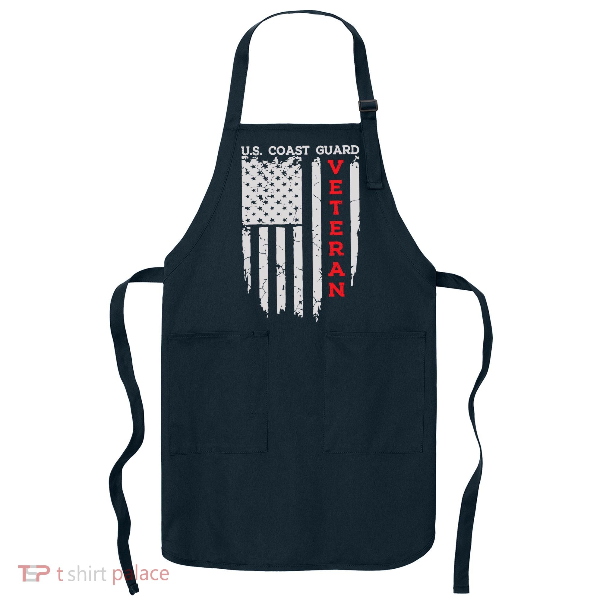 Us Coast Guard Veteran Uscg American Flag Apron