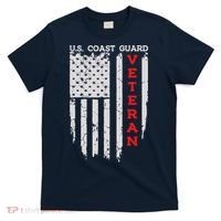 Us Coast Guard Veteran Uscg American Flag T-Shirt thumb 0