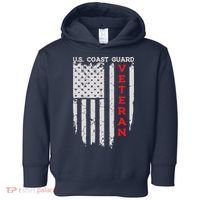 Us Coast Guard Veteran Uscg American Flag Toddler Hoodie thumb 0