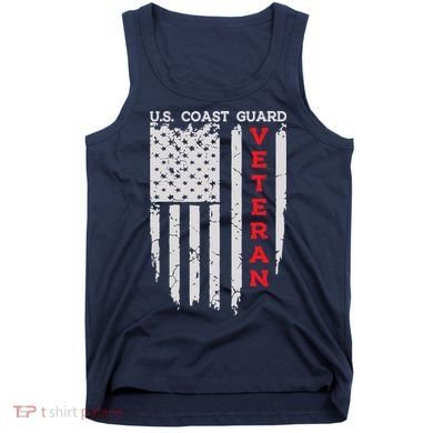 Us Coast Guard Veteran Uscg American Flag Tank Top