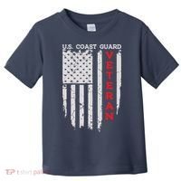 Us Coast Guard Veteran Uscg American Flag Toddler T-Shirt thumb 0