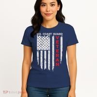 Us Coast Guard Veteran Uscg American Flag Women's T-Shirt thumb 4