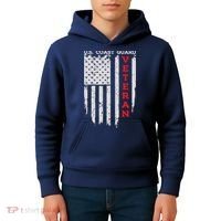 Us Coast Guard Veteran Uscg American Flag Kids Hoodie thumb 4