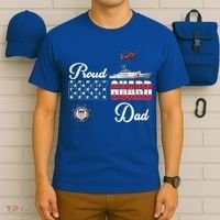 Us Coast Guard Dad Uscg American Flag Vintage Cool Gift T-Shirt thumb 6