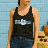 US COAST GUARD USCG UNITED STATES ANCHOR Women's Tank Top thumb 2