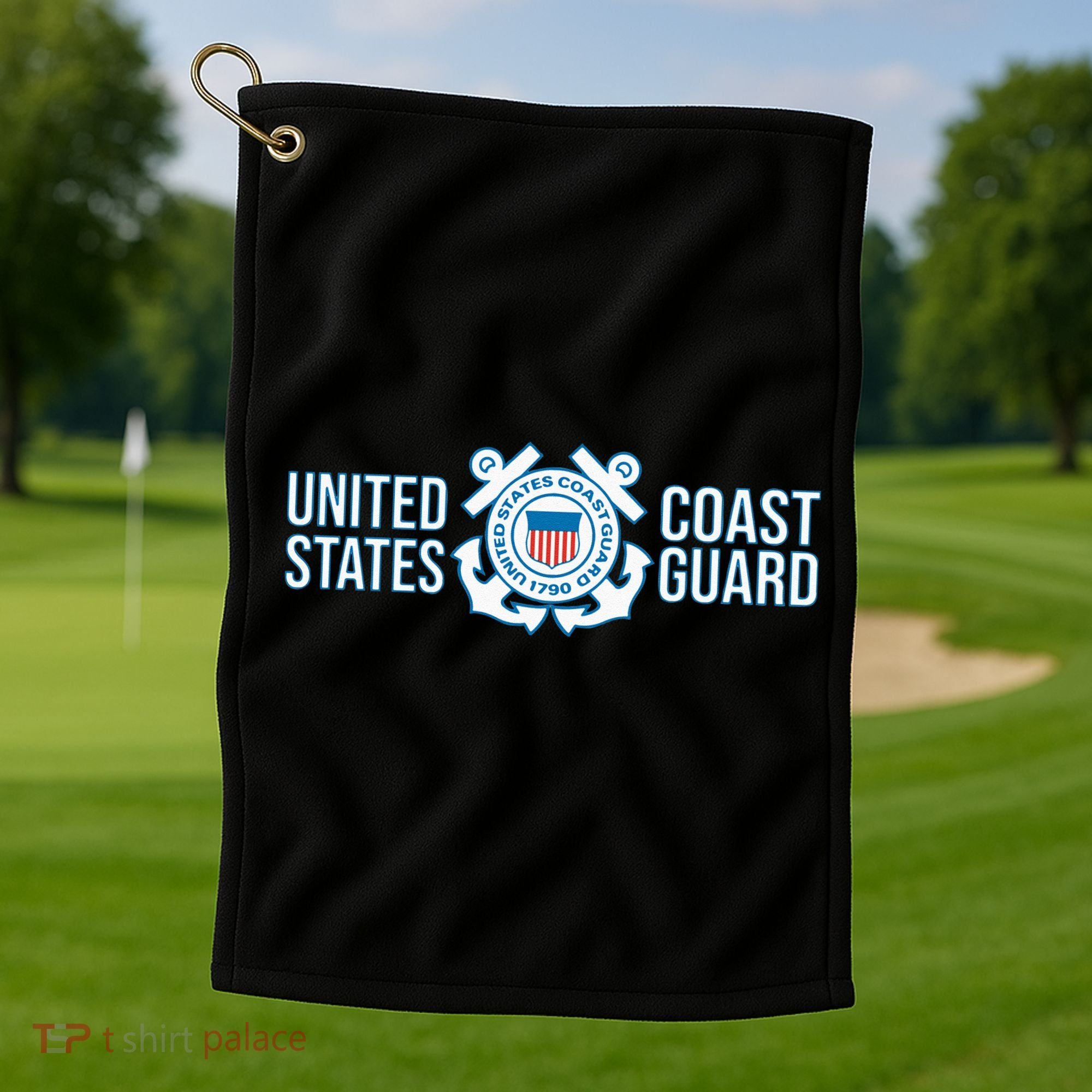 US COAST GUARD USCG UNITED STATES ANCHOR Golf Towel
