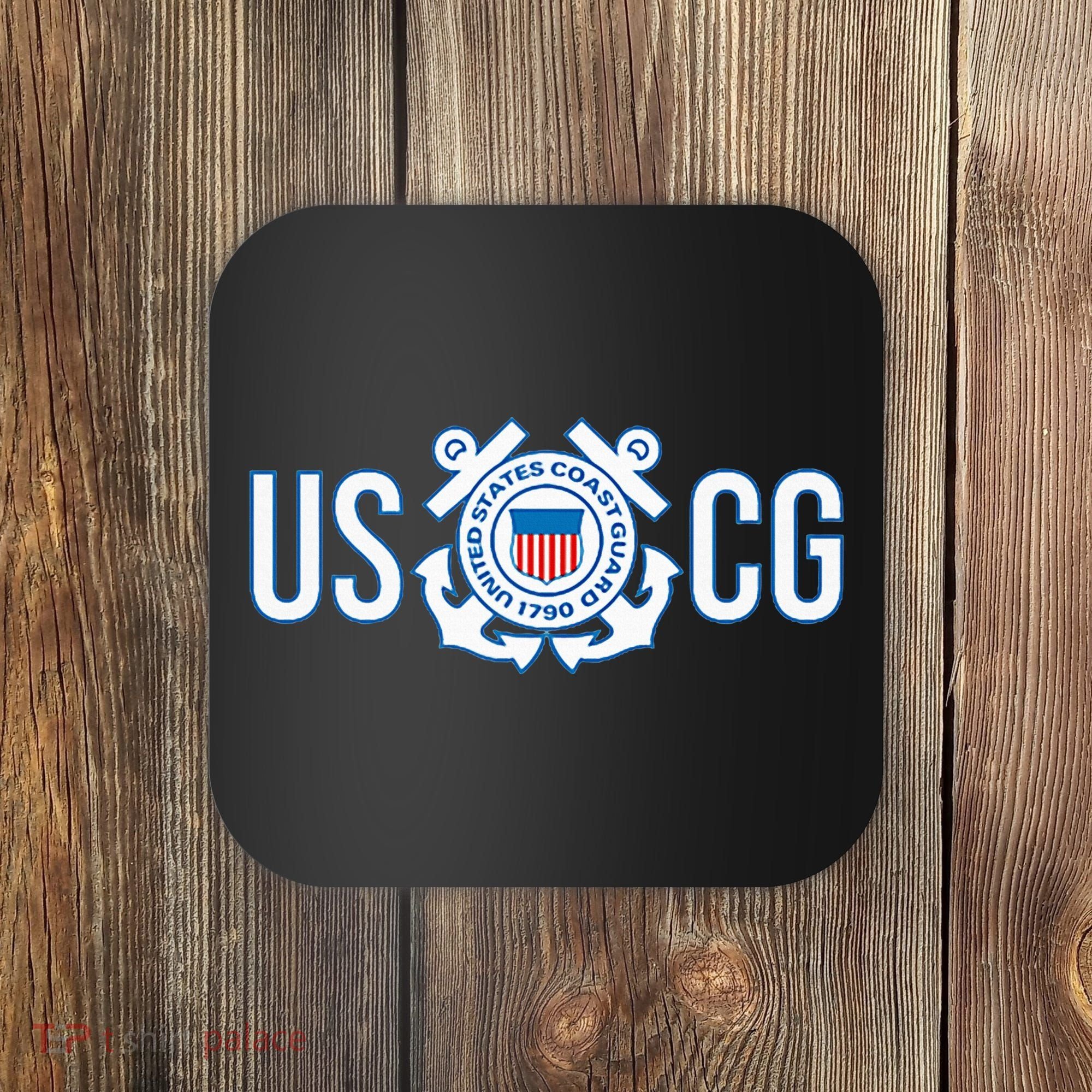 Us Coast Guard Uscg United States Anchor Coaster