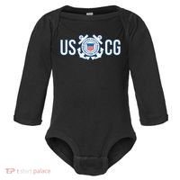 Us Coast Guard Uscg United States Anchor Baby Long Sleeve Bodysuit thumb 0