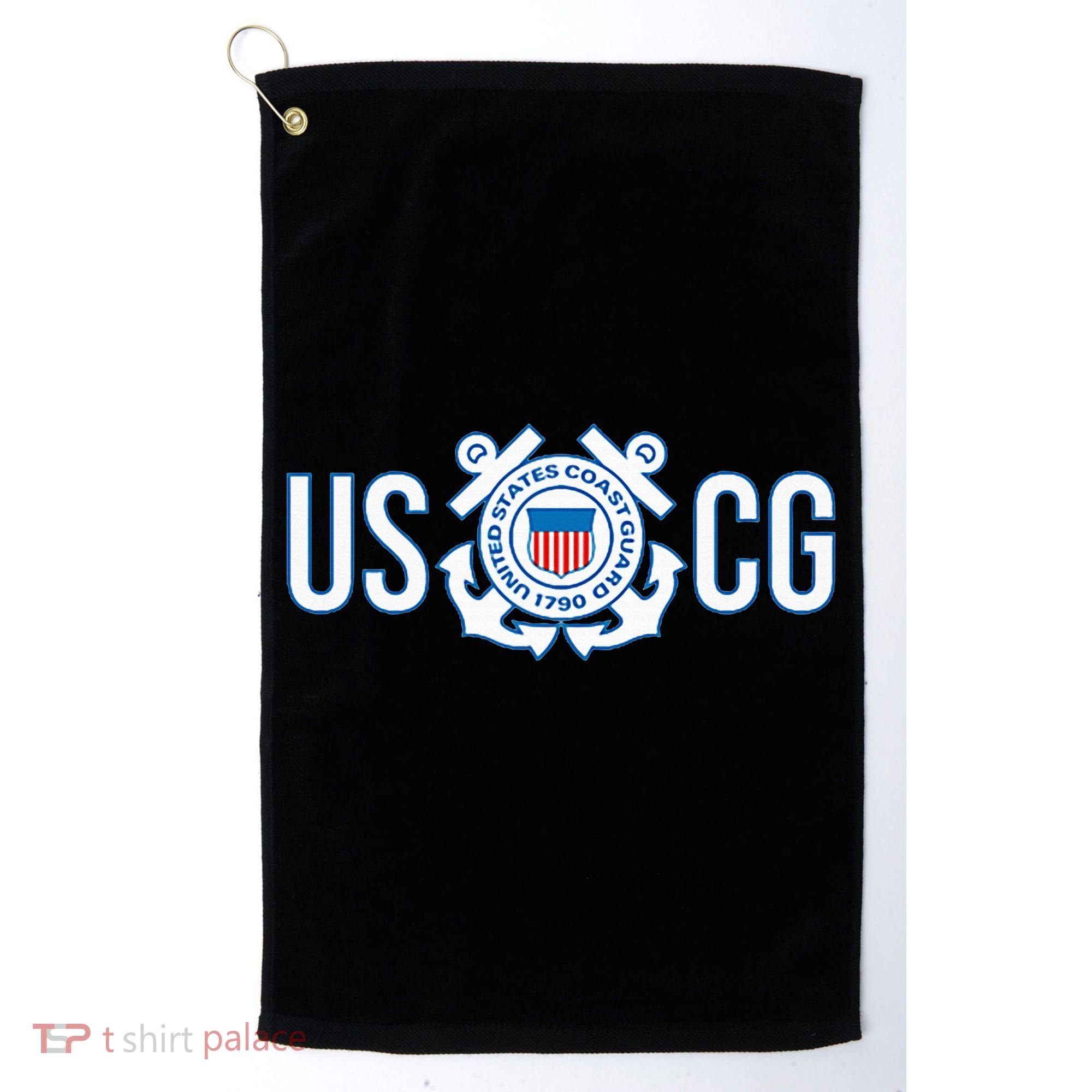 Us Coast Guard Uscg United States Anchor Golf Towel