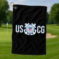 Us Coast Guard Uscg United States Anchor Golf Towel thumb 1