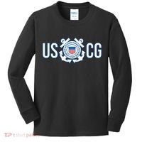 Us Coast Guard Uscg United States Anchor Kids Long Sleeve Shirt thumb 0