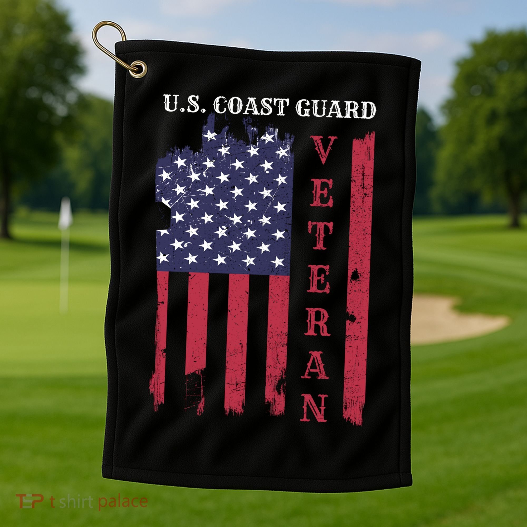 Us Coast Guard Veteran Appreciation Retiret Gift Golf Towel