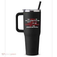 US Constitution Gift Constitution Clarification Pro 2A 40oz Vacuum Insulated Stainless Steel Travel Tumbler thumb 2