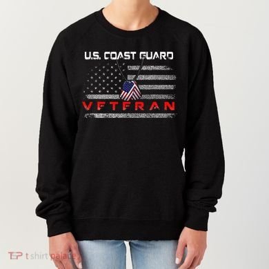 Us Coast Guard Veteran Veteran Flag Women's Sweatshirt