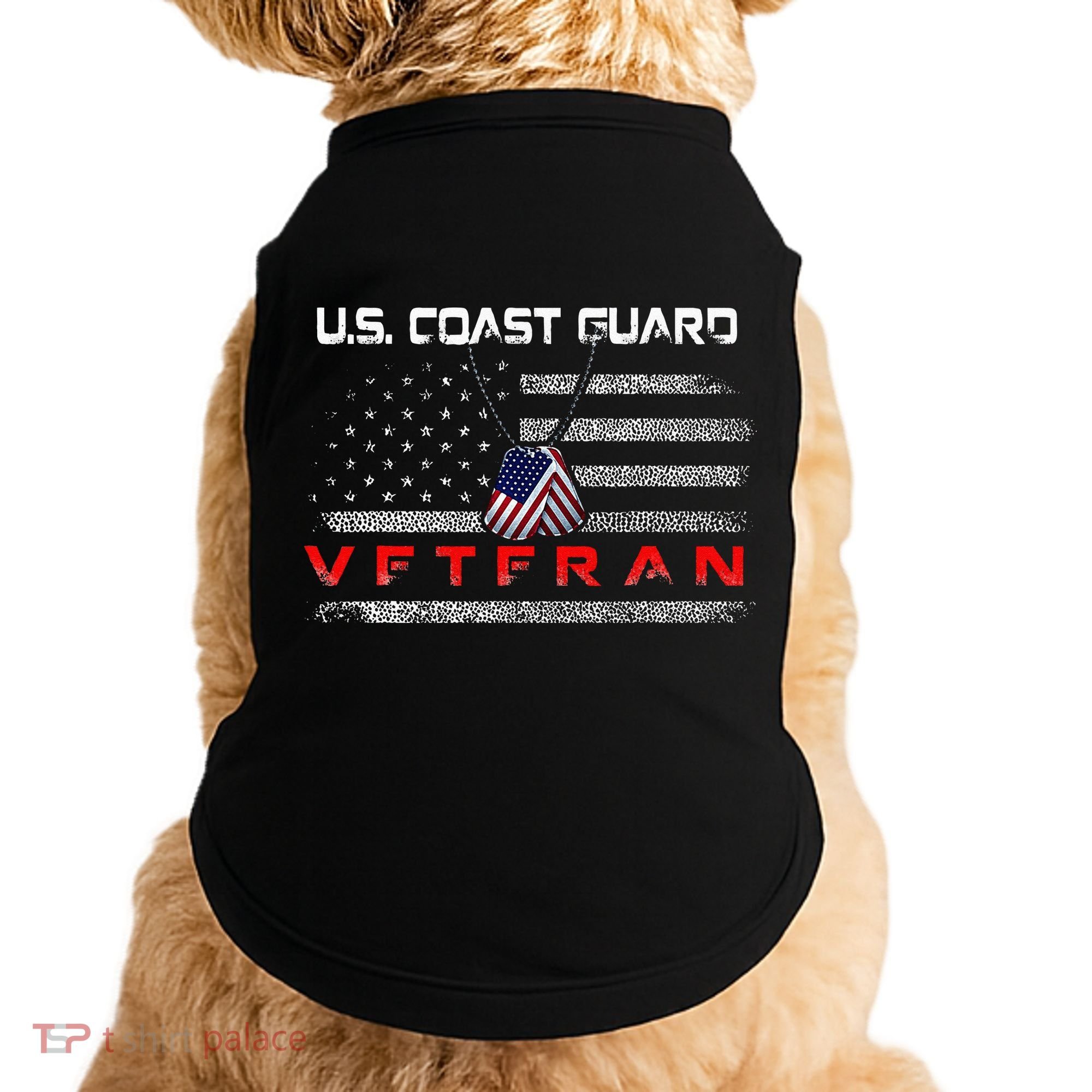 Us Coast Guard Veteran Veteran Flag Doggie Tank