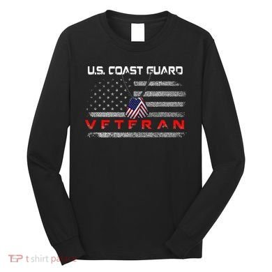 Us Coast Guard Veteran Veteran Flag Long Sleeve Shirt