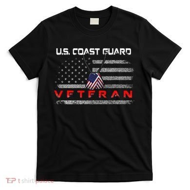Us Coast Guard Veteran Veteran Flag T-Shirt