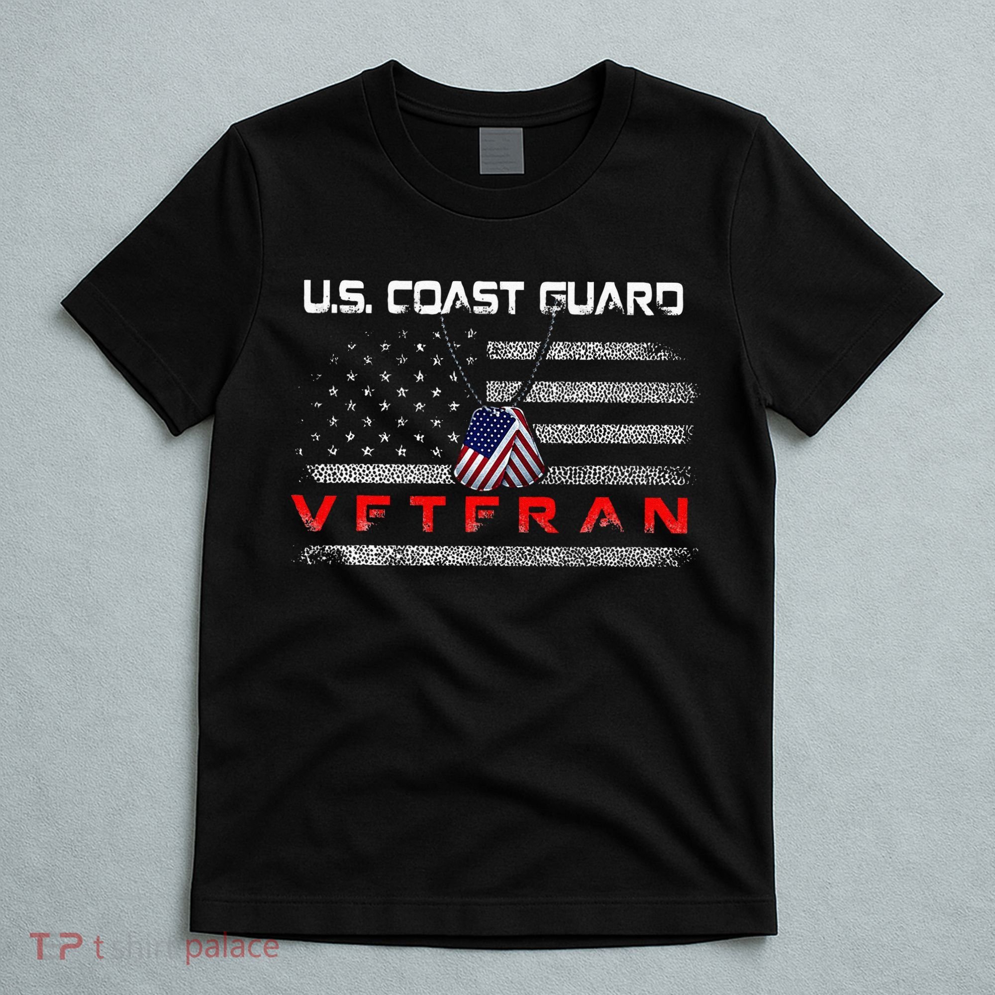 Us Coast Guard Veteran Veteran Flag T-Shirt