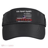 Us Coast Guard Veteran Veteran Flag Adult Drive Performance Visor thumb 0