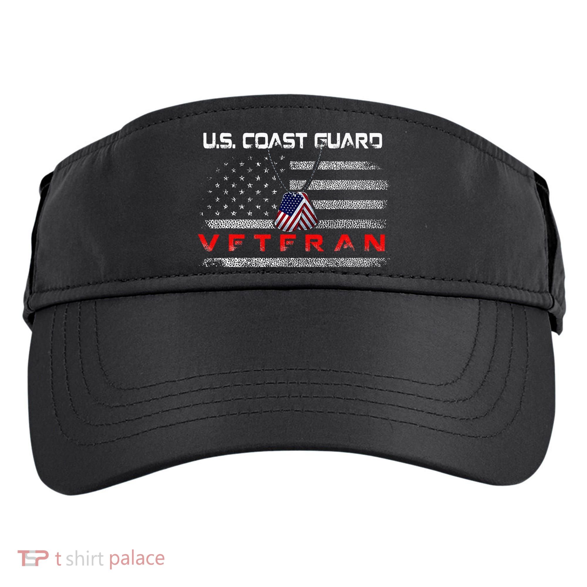 Us Coast Guard Veteran Veteran Flag Adult Drive Performance Visor