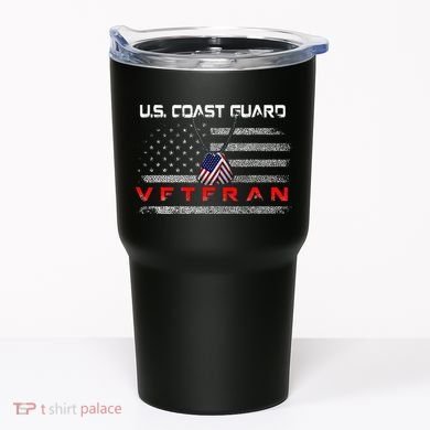 Us Coast Guard Veteran Veteran Flag Tumbler