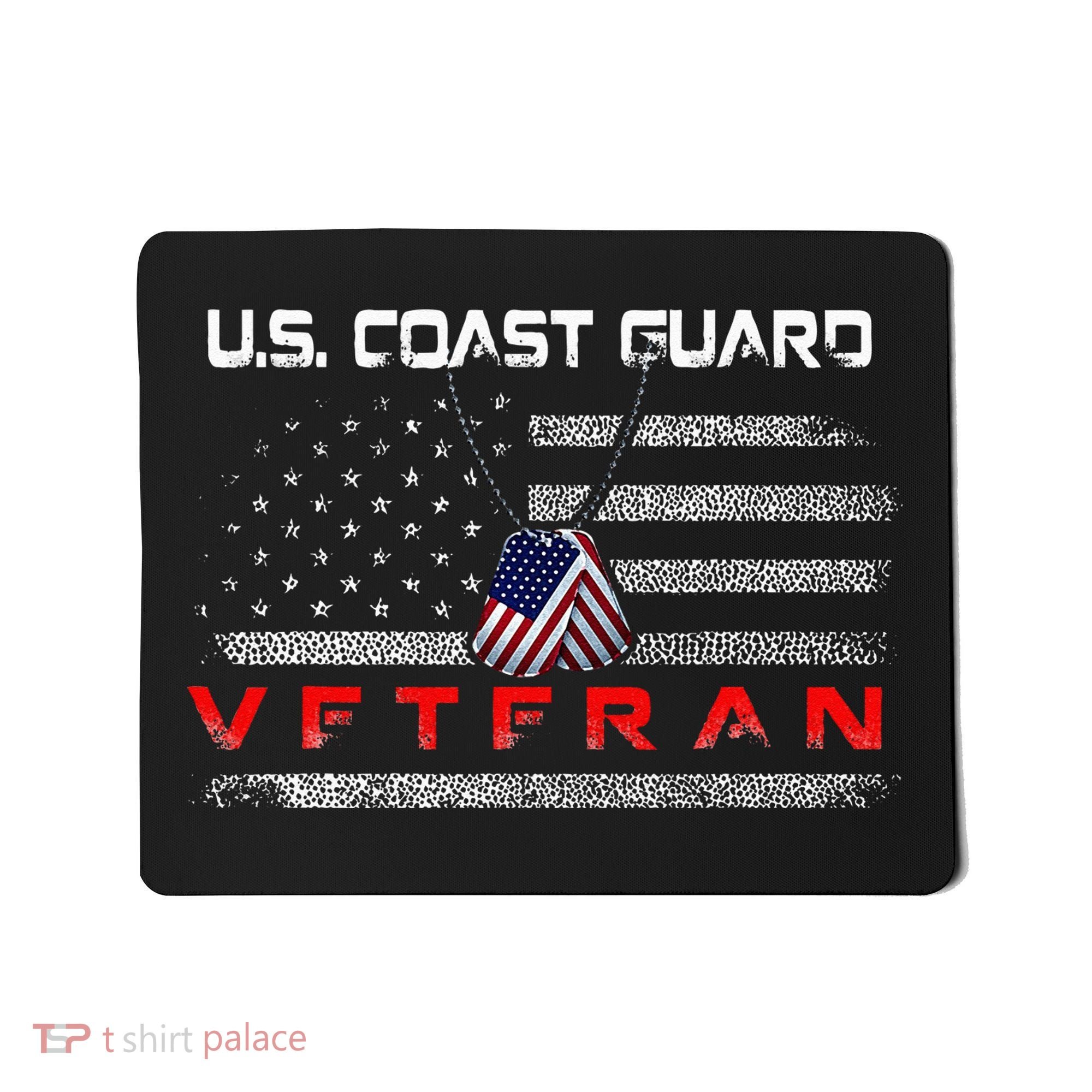 Us Coast Guard Veteran Veteran Flag Mousepad