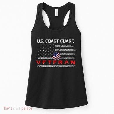 Us Coast Guard Veteran Veteran Flag Women's Tank Top