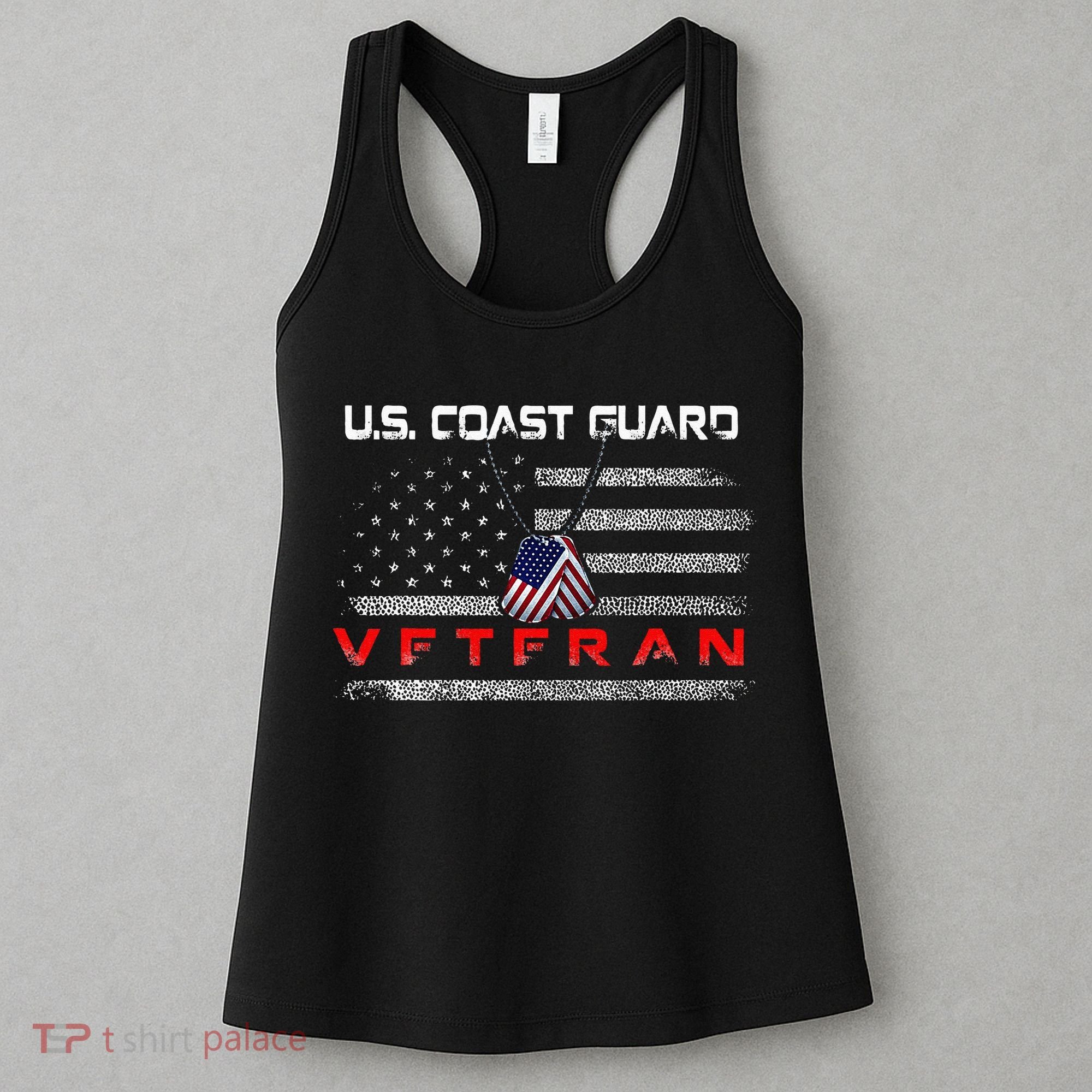 Us Coast Guard Veteran Veteran Flag Women's Tank Top