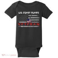 Us Coast Guard Veteran Veteran Flag Baby Bodysuit thumb 0