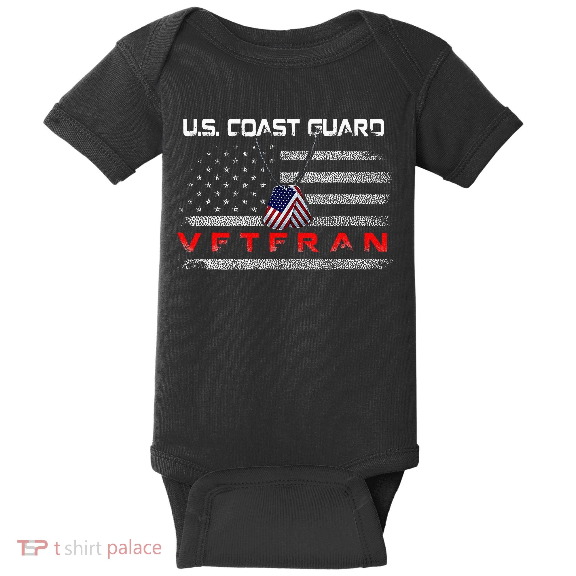 Us Coast Guard Veteran Veteran Flag Baby Bodysuit
