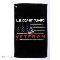 Us Coast Guard Veteran Veteran Flag Golf Towel thumb 0