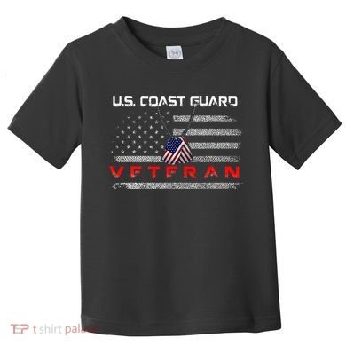 Us Coast Guard Veteran Veteran Flag Toddler T-Shirt