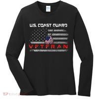 Us Coast Guard Veteran Veteran Flag Women's Long Sleeve Shirt thumb 0