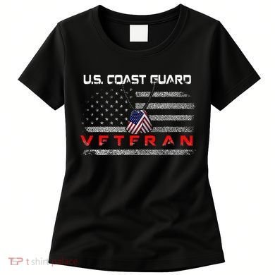 Us Coast Guard Veteran Veteran Flag Women's T-Shirt