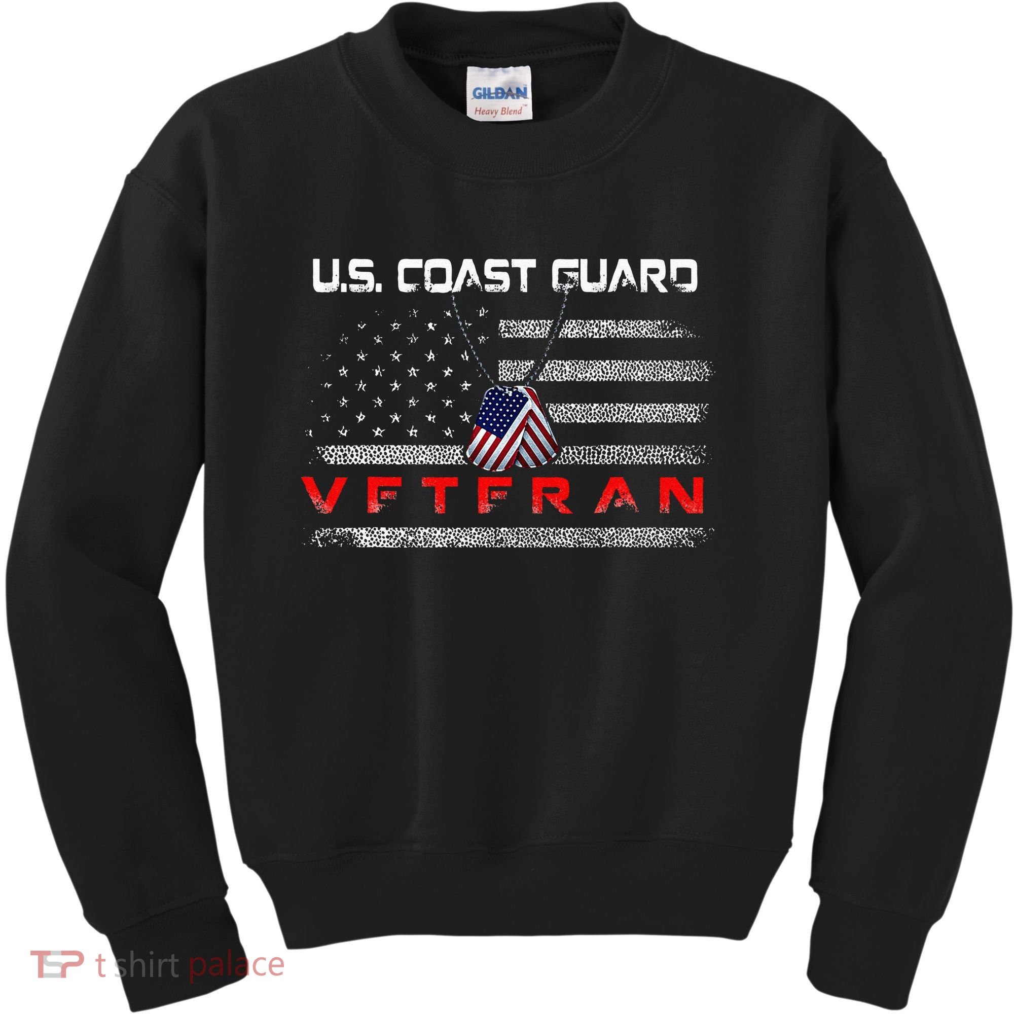 Us Coast Guard Veteran Veteran Flag Kids Sweatshirt