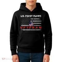 Us Coast Guard Veteran Veteran Flag Kids Hoodie thumb 4